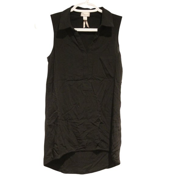 2/$20 🏷 Dynamite Black Dress Tank Collared Style Size XS - Picture 1 of 5